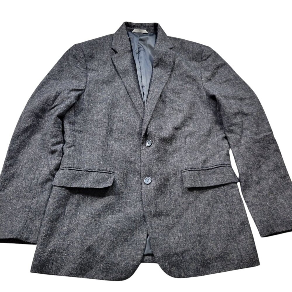 Banana Republic Blazer Mens 40R Gray Brown Wool Blend Standard Fit Sport Coat